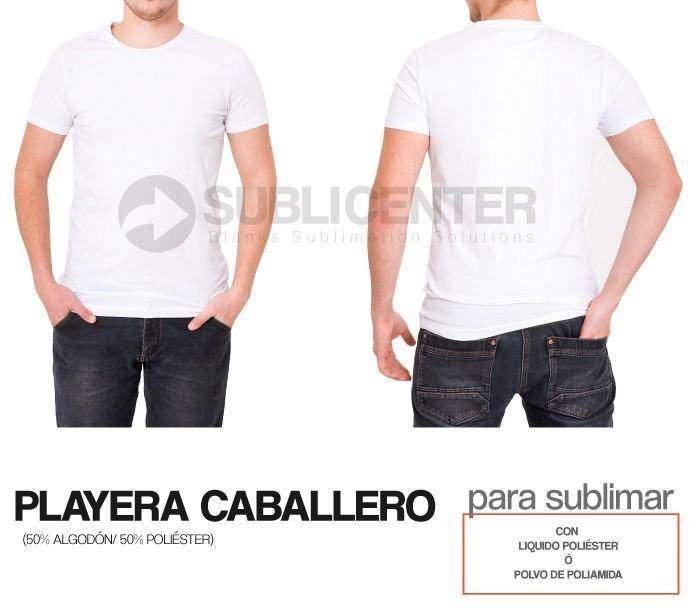 Playera Caballero - [ 50% Poliéster / 50% Algodón Sublimable con Poliamida ]_0